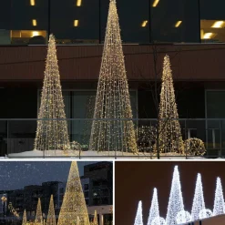 10′ Illuminated aluminium cone, 800 lights