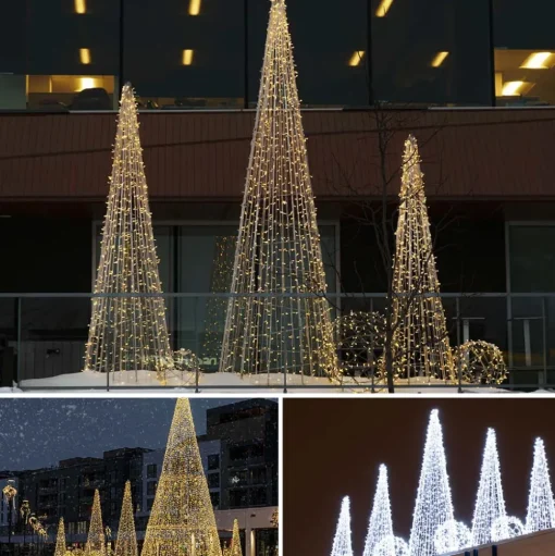 10′ Illuminated aluminium cone, 800 lights