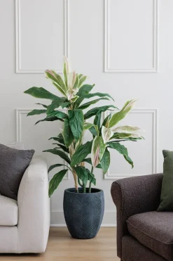 Anthracite oval planter
