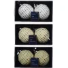 Antique-look textured Christmas baubles, 3"