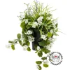 Arrangement extérieur blanc et mauve en pot de culture, 20 x 20″
