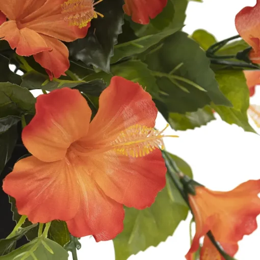 Arrangement floral palmier et fleurs orange, 5,5′
