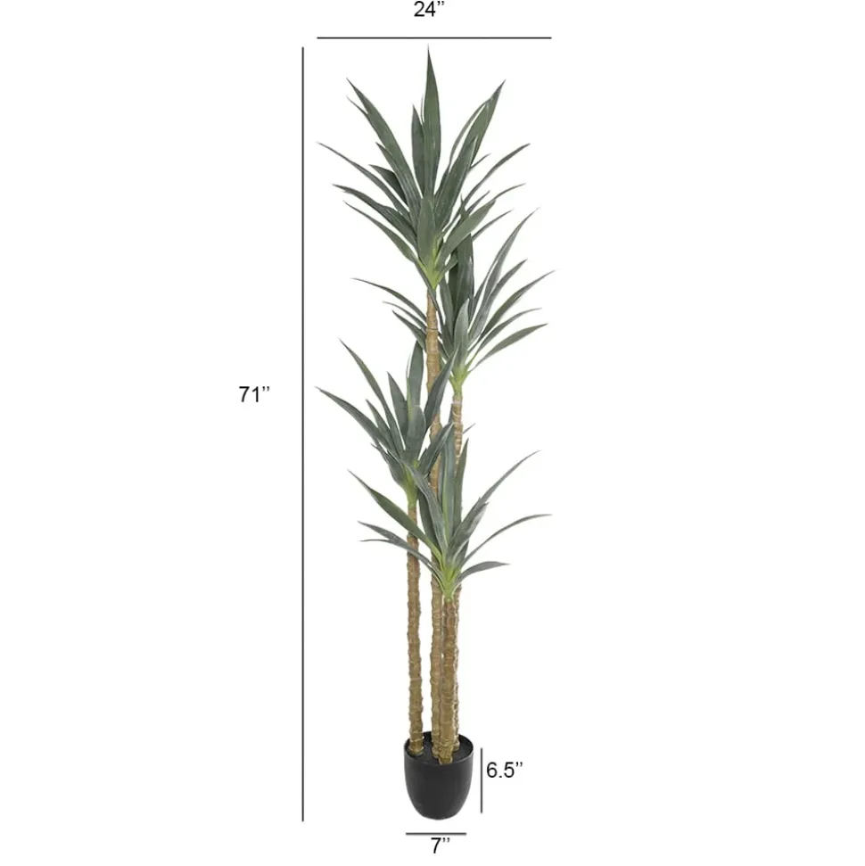 Artificial 4 trunks sisal agave, 71"