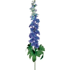 Artificial blooming dark blue delphinium, 40"