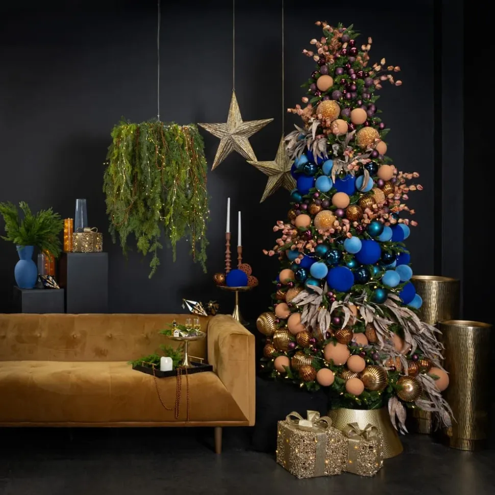 Artificial brown chinese lantern stem, 33"