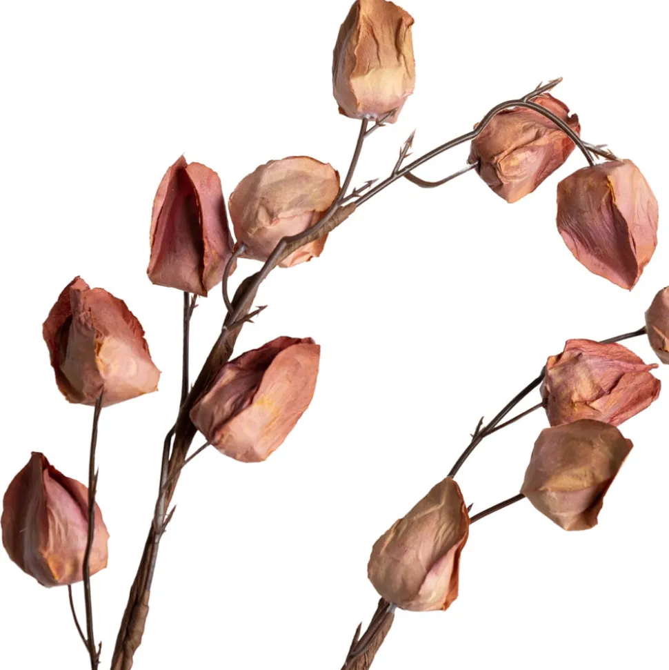 Artificial brown chinese lantern stem, 33"