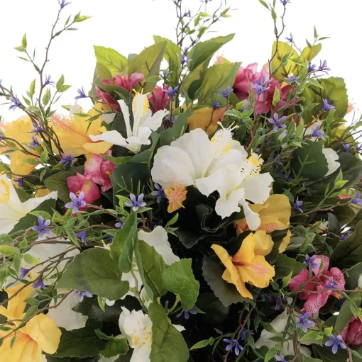 Artificial colorful outdoor flower arrangement, 25"