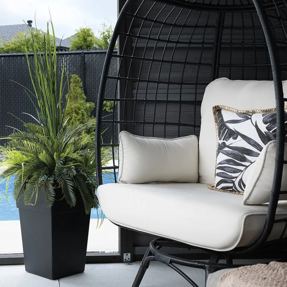 Artificial cycas and grass potted arrangement, 55″