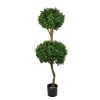 Artificial double boxwood topiary, 54"