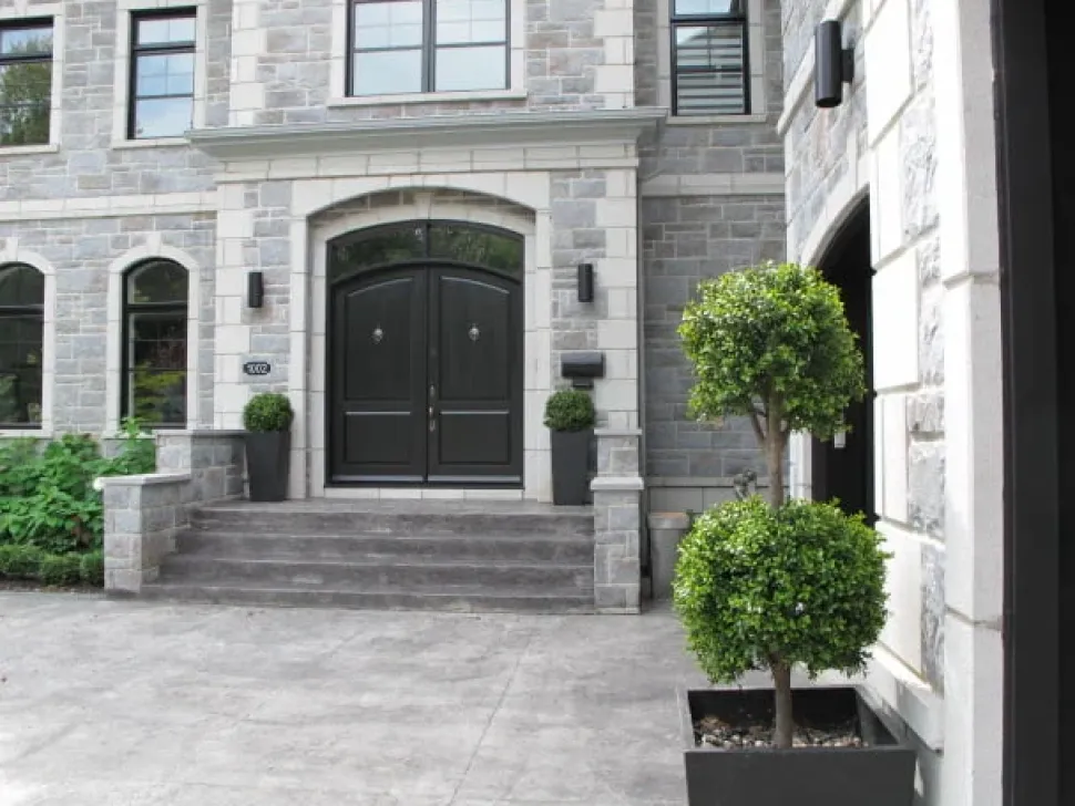 Artificial double boxwood topiary, 54"