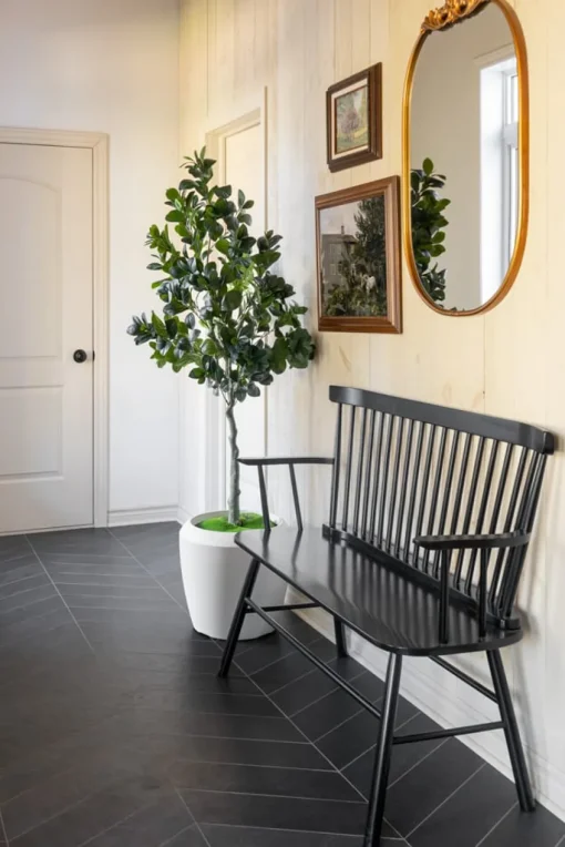 Artificial ficus with textured trunk, 63"