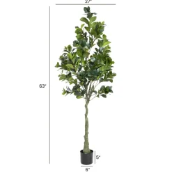 Artificial ficus with textured trunk, 63