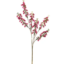 Artificial fuchsia coral bell flower spray, 27"