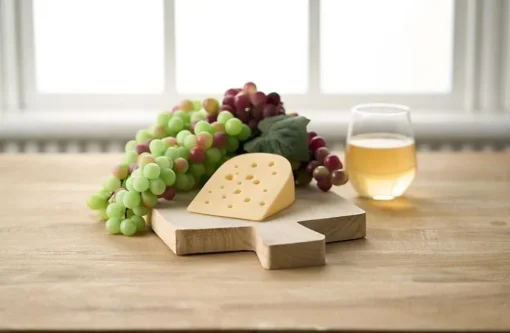 Artificial green and red grape vine, 10"