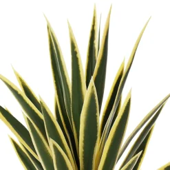 Artificial green and yellow yucca plant, 32″