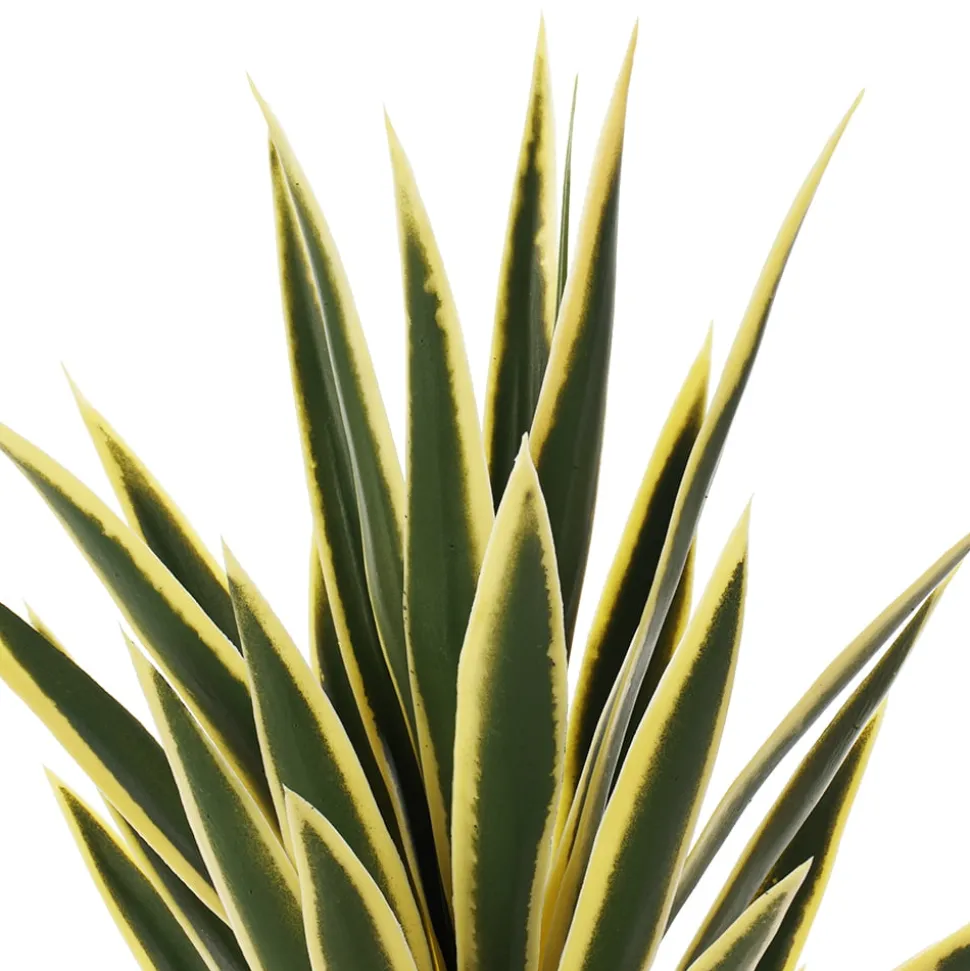 Artificial green and yellow yucca plant, 32″
