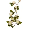 Artificial rambling cream rose stem, 37"