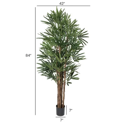 Artificial raphis palm, 84"