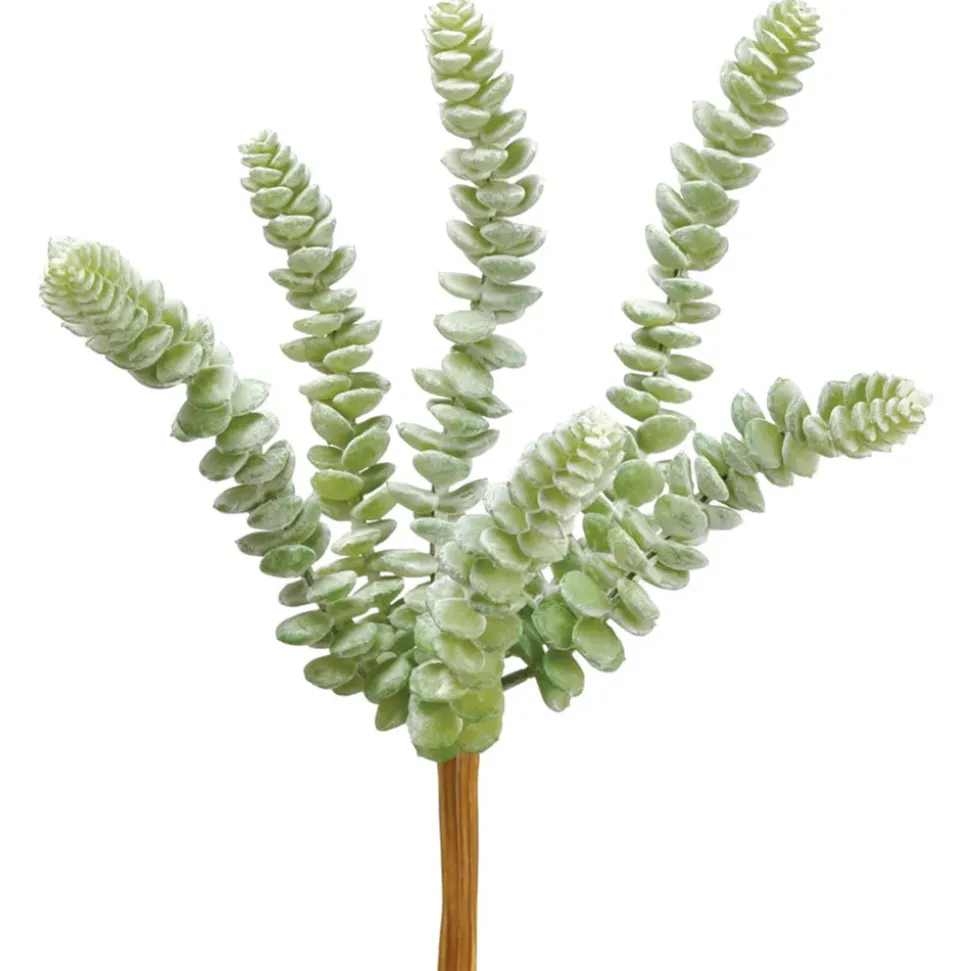 Artificial real-touch grey donkey tail stem, 9"