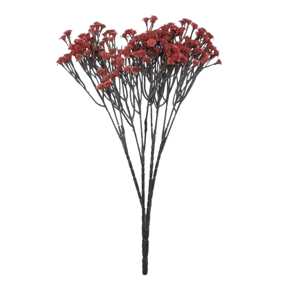 Artificial red gypsophila bush, 15″