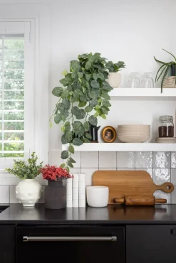 Artificial red gypsophila bush, 15″