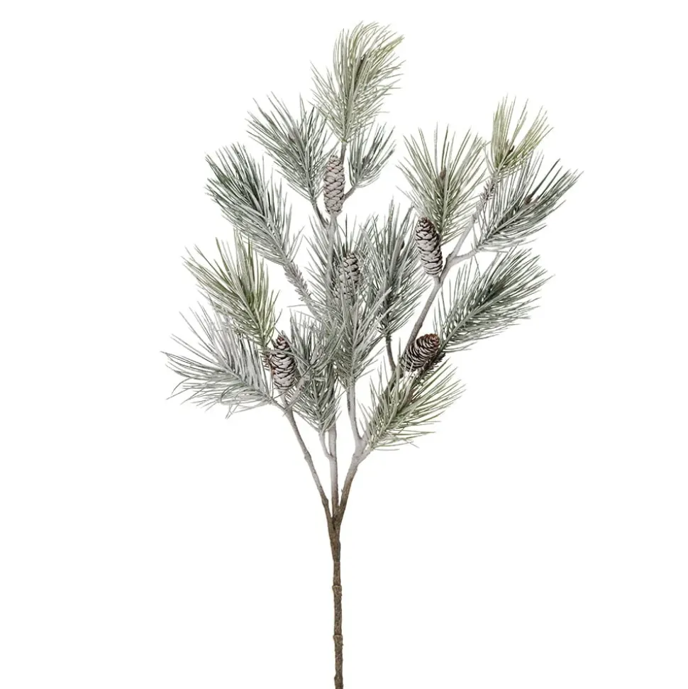 Artificial snowy pine branch, 48"