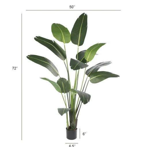 Artificial soft-touch bird of paradise, 72"