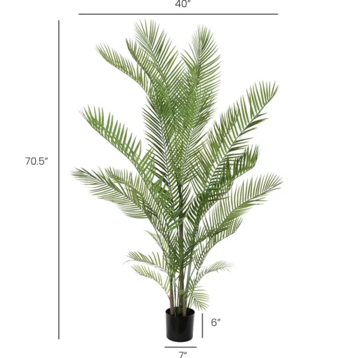 Artificial thin-leaved areca palm, 70,5"