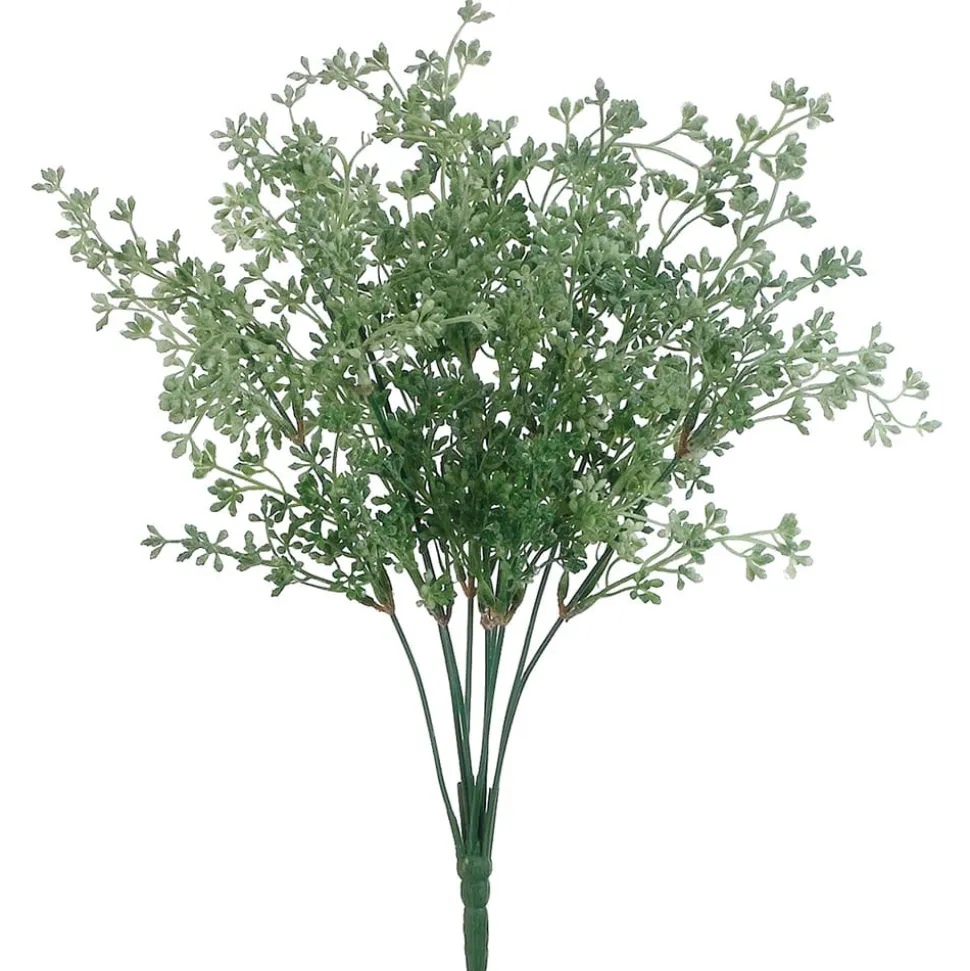 Artificial verdigris eucalyptus seed bush, 17"