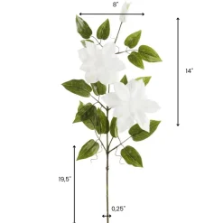 Artificial white clematis, 33,5″
