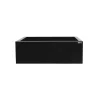 Bac à fleurs en acier noir avec trous de drainage, 36 x 31″