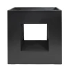 Bac moderne intérieur en fibre d’argile noir, 27 x 27″