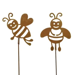 Bee decorative garden stake, 24 x 4″