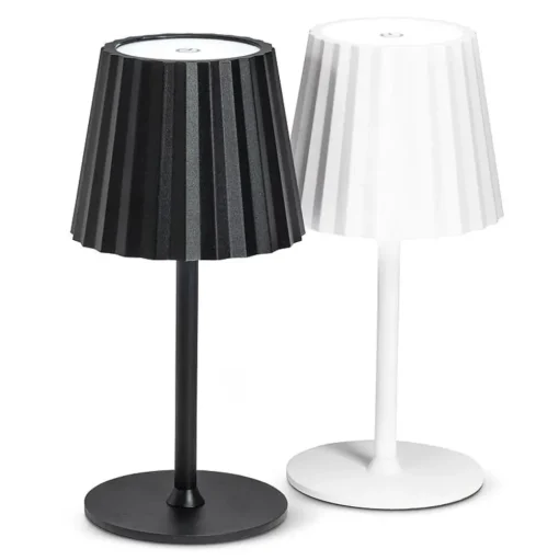Black cordless dimmable LED table lamp, 15"