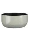 Bol décoratif gris pâle en terre cuite, 6,5 x 13,5″