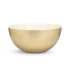 Bol décoratif or avec intérieur crème, 10″
