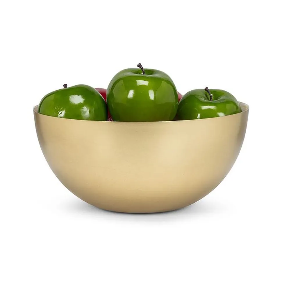 Bol décoratif or avec intérieur crème, 10″