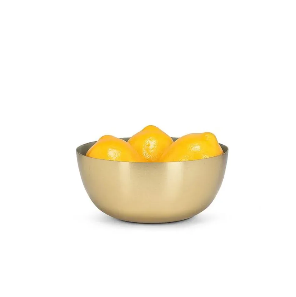 Bol décoratif or avec intérieur vert sauge, 6″