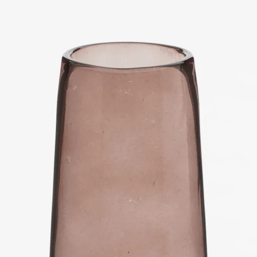 Brown single glass flower vase