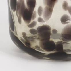 Brown speckled recycled glass vase