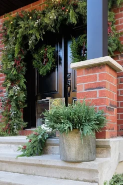 Cache-pot gris métallique strié