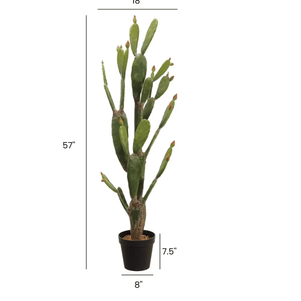 Cactus opuntia artificiel, 57″