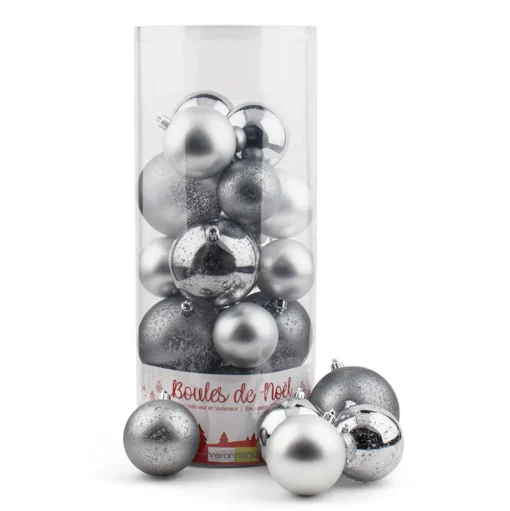Charcoal mixed Christmas ornaments, 2,5-4″
