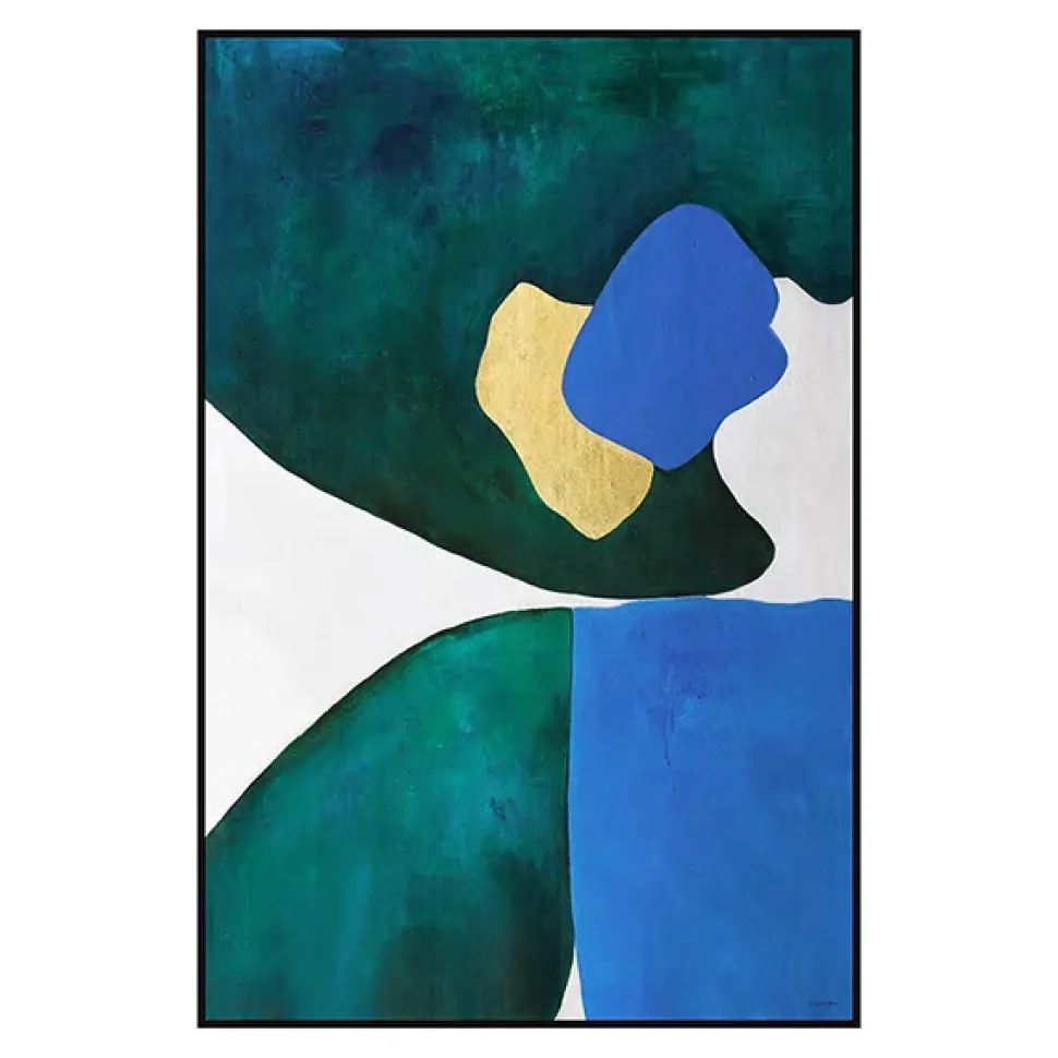 Colored shapes wall art, 25 x 36″