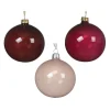 Colored-glass Christmas bauble, 3"