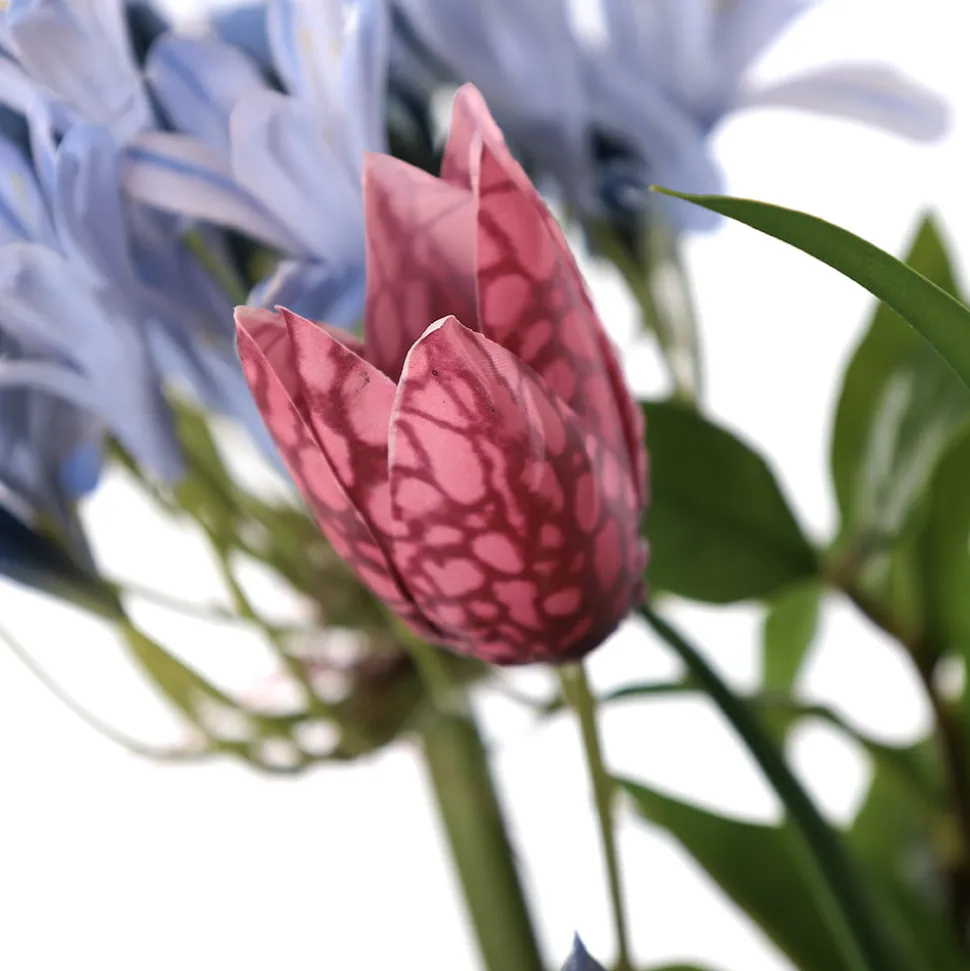 Colorful artificial agapanthus floral arrangement