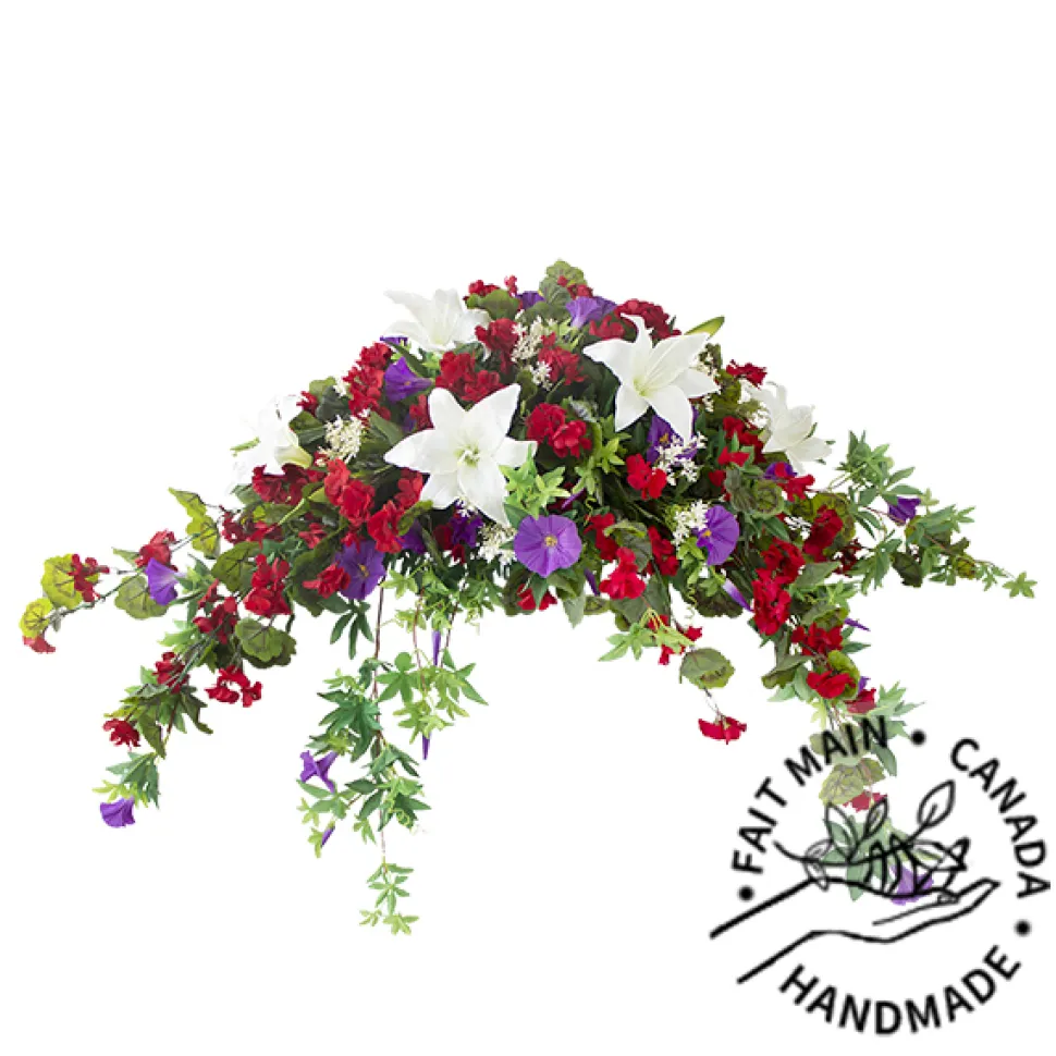 Colorful funeral arrangement