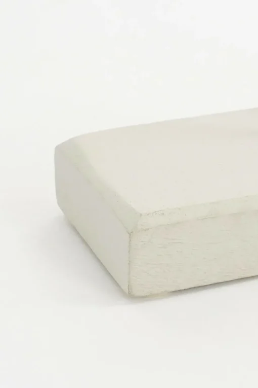 Cream abstract decoration in 100% FSC-certified wood, 13"