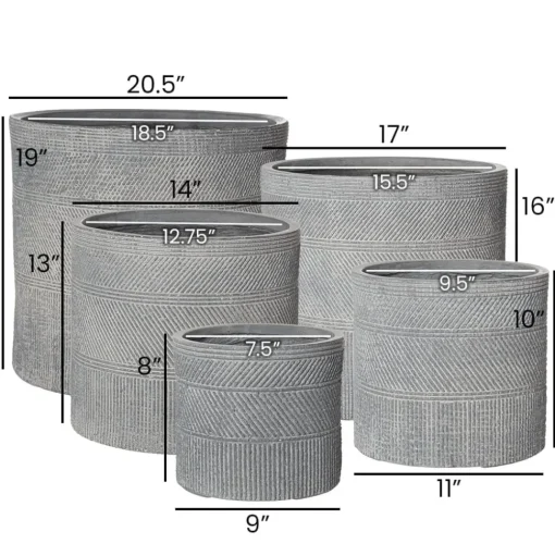 Dark grey aztec pot