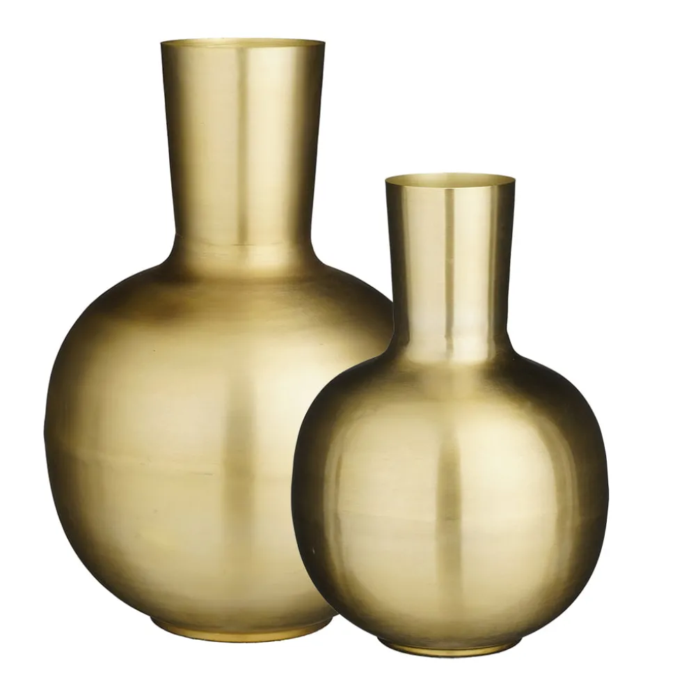 Decorative gold metal vase